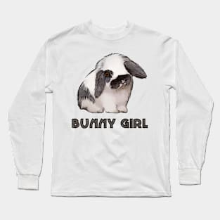 Cute Rabbit Bunny Girl Design Long Sleeve T-Shirt